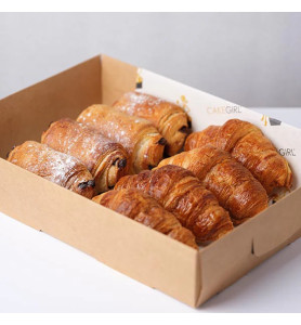 Plateau mix viennoiseries (croissants & pains au chocolat)