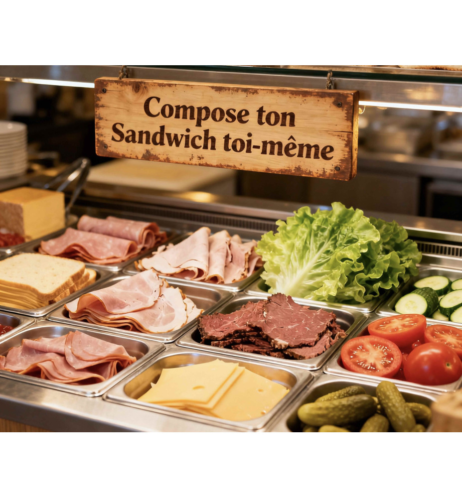 PRÉPARE TON SANDWICH DANS UNE BAGUETTE COMME TU LE DÉSIRES